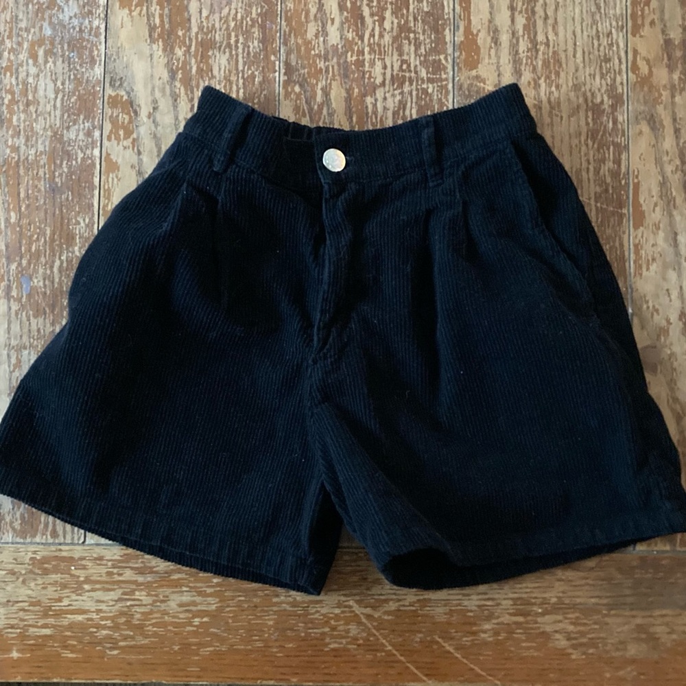 XS black corduroy big bud press shorts